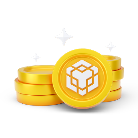 Binance Coins  3D Icon