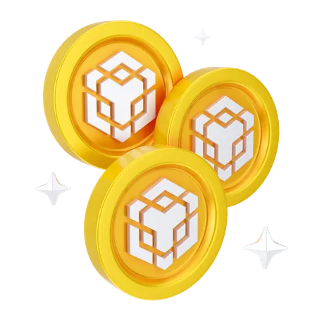 Binance Coins  3D Icon