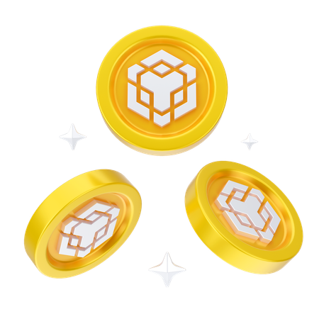 Binance Coins  3D Icon