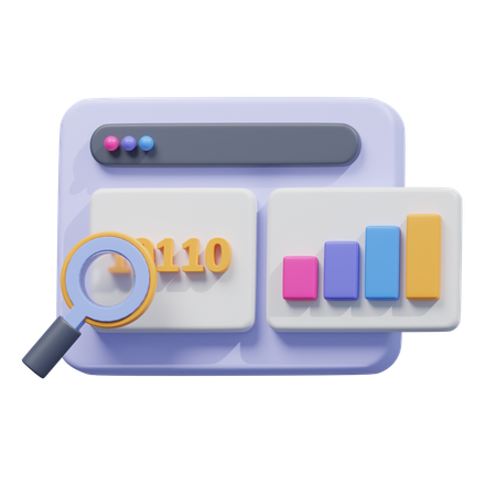 Binary analysis dashboard  3D Icon