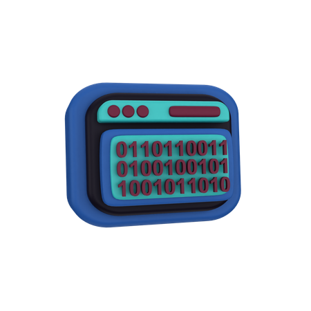 Binary Code  3D Icon