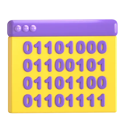 Binary Code  3D Icon