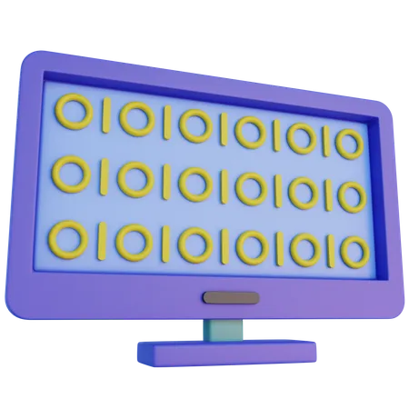 Binary Coding  3D Icon