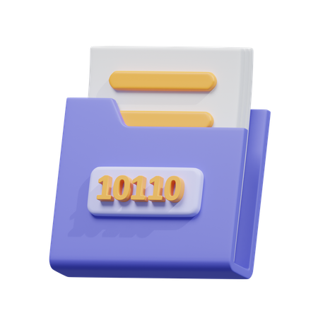 Binary folder  3D Icon