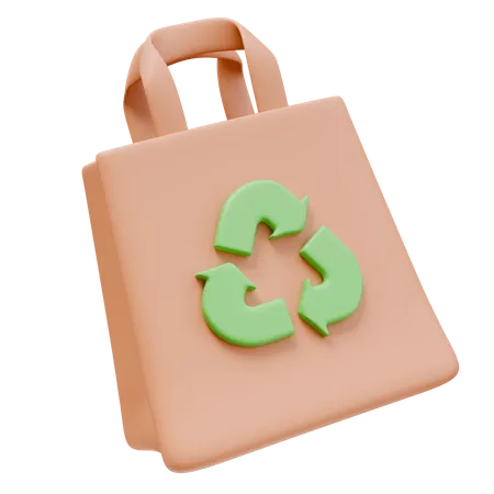 Biodegradable Bag  3D Icon