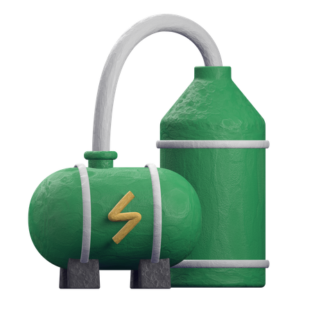 Biogas  3D Illustration