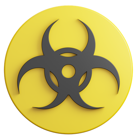 Biohazard Sign  3D Illustration