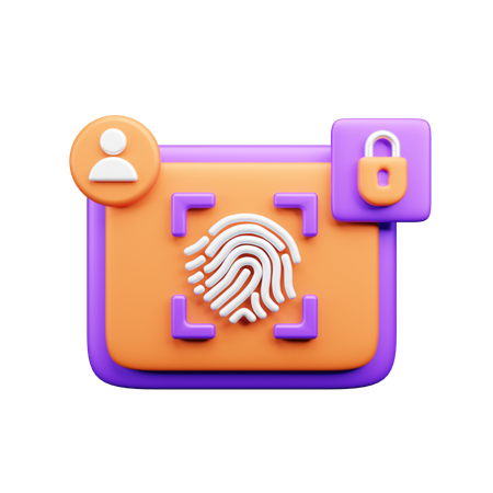 Biometric Id  3D Icon