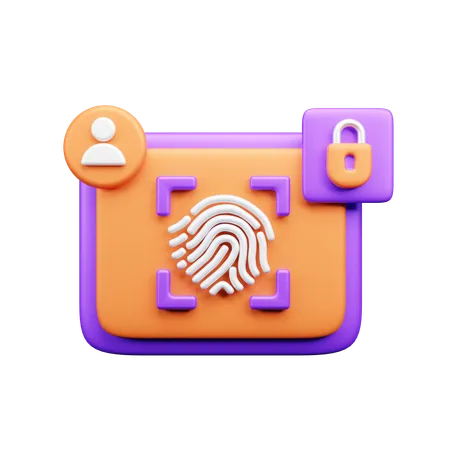 Biometric Id  3D Icon