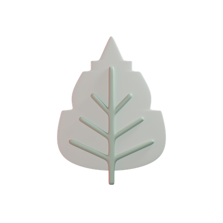 Birch Leaf  3D Illustration