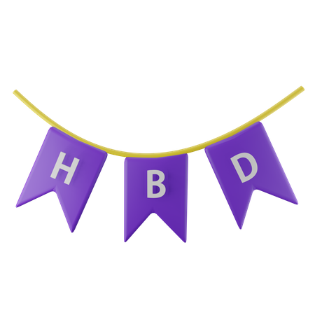 Birthday Decoration  3D Icon