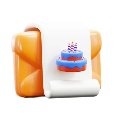 Birthday Invitation  3D Icon