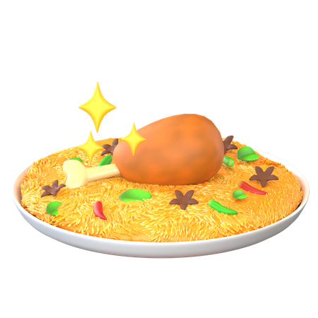 Biryani Rice  3D Icon