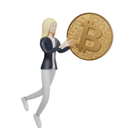 Bitcoin Agent  3D Illustration