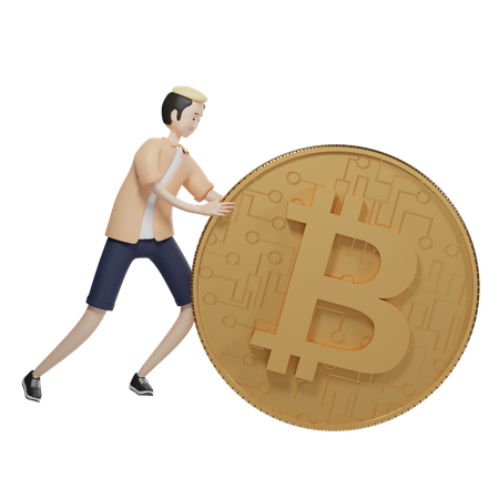 Bitcoin Agent  3D Illustration