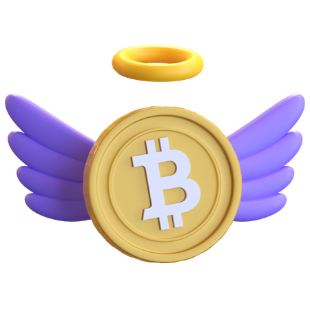 Bitcoin Angle Investor  3D Illustration