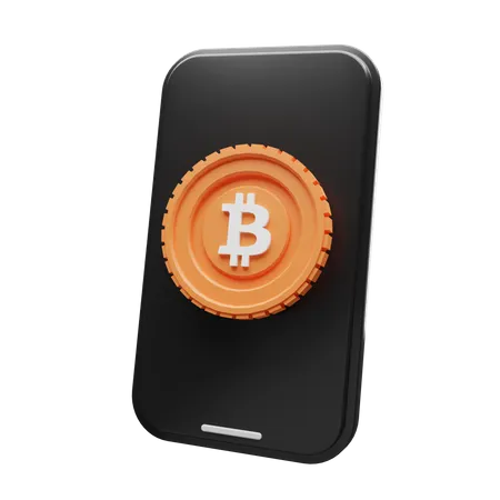 Bitcoin Application  3D Illustration