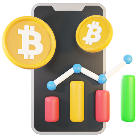 Bitcoin Application  3D Illustration