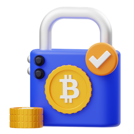 Cadenas Bitcoin  3D Illustration