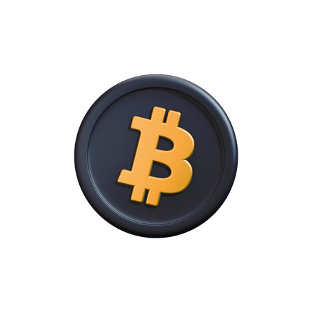 Bitcoin crypto coin  3D Icon