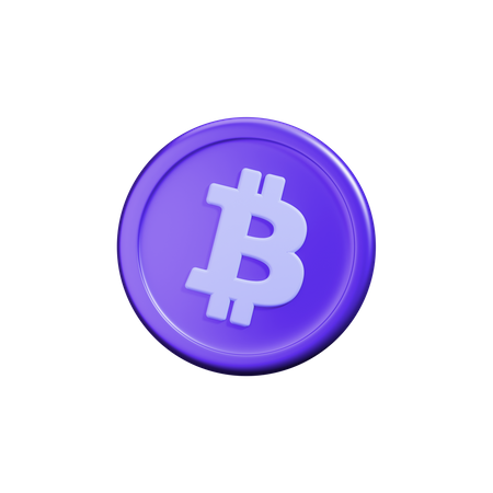 Bitcoin crypto coin  3D Icon