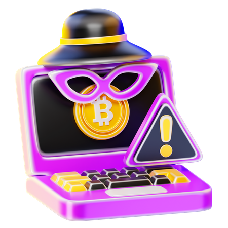 Bitcoin Fraud  3D Icon