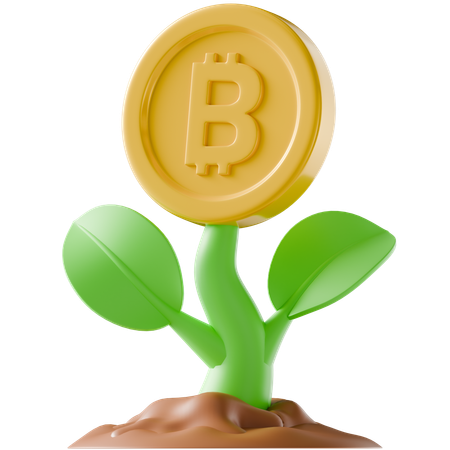 Bitcoin Growth  3D Icon