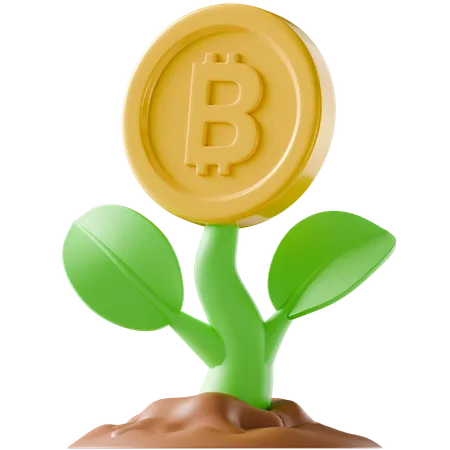 Bitcoin Growth  3D Icon