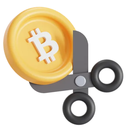 Redução do bitcoin pela metade  3D Icon