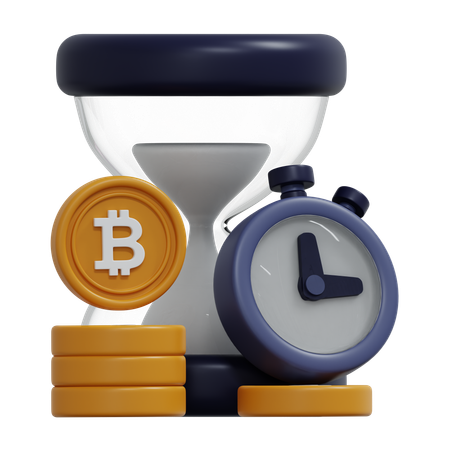 Tempo de investimento em bitcoin  3D Icon