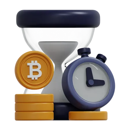 Tempo de investimento em bitcoin  3D Icon