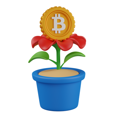 Bitcoin Investment  3D Icon