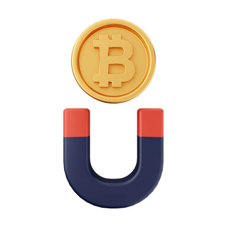 Bitcoin Magnet  3D Icon