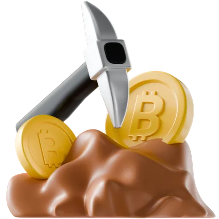 Bitcoin Mining  3D Icon