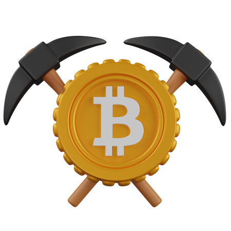 Bitcoin Mining  3D Icon