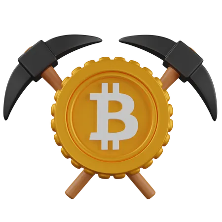 Bitcoin Mining  3D Icon