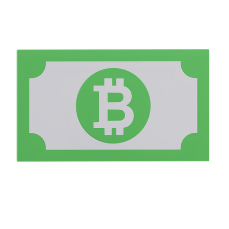 Bitcoin Note  3D Icon