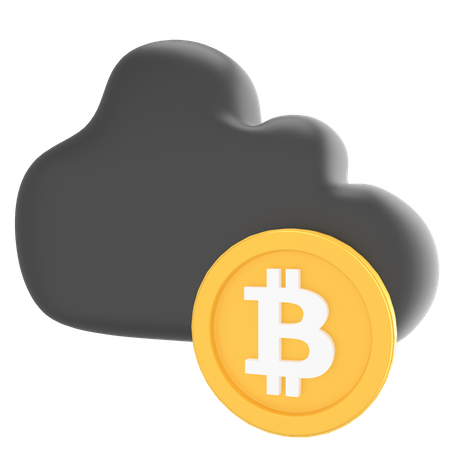 Nuvem bitcoin  3D Icon