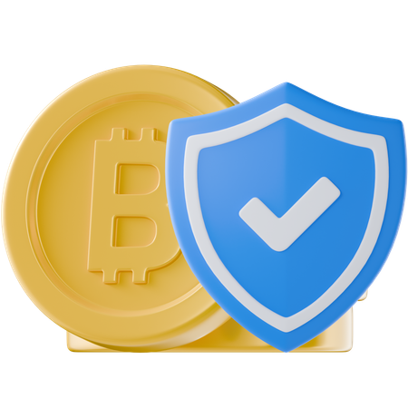 Bitcoin Protection  3D Icon