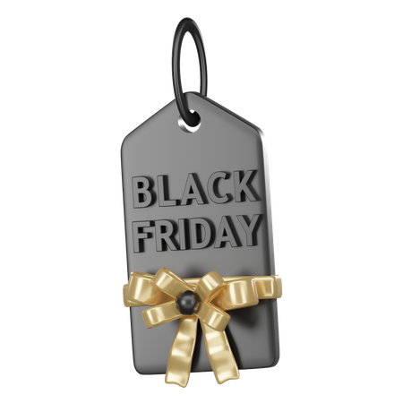 Black Friday Tag  3D Icon