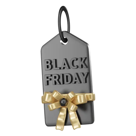 Black Friday Tag  3D Icon