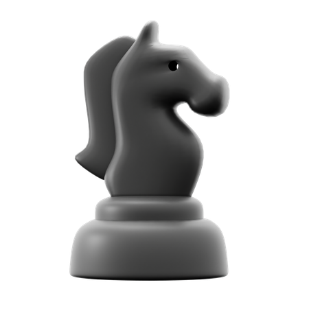 Black Knight Horse  3D Icon