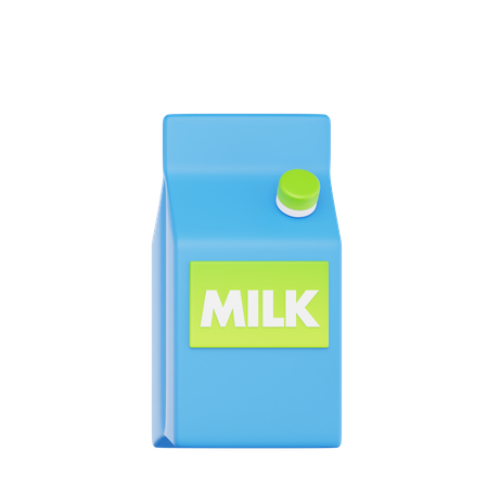 Blau abgepackte Milch  3D Icon