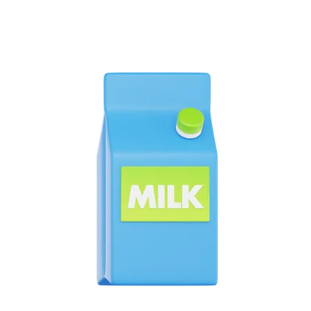 Blau abgepackte Milch  3D Icon