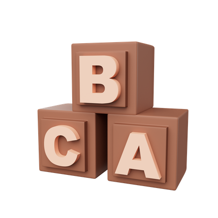 Bloc abc  3D Icon