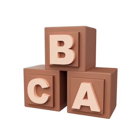 Bloc abc  3D Icon