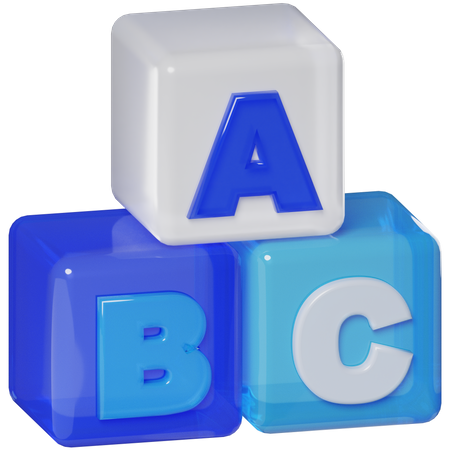 Bloc abc  3D Icon