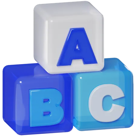 Bloc abc  3D Icon