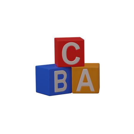 Bloc abc  3D Icon