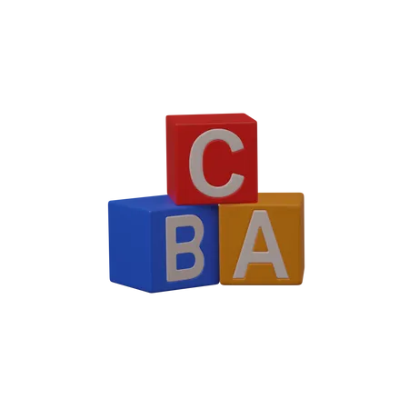 Bloc abc  3D Icon